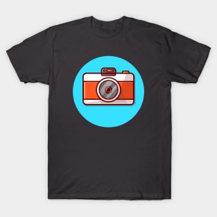 Camera Cartoon Vector Icon Illustration T-Shirt